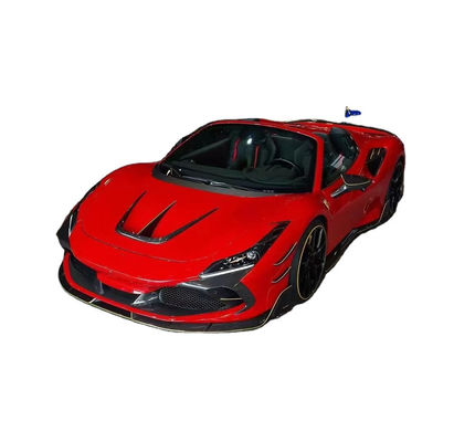 Peças para automóveis para Ferrari F8 Kit de corpo de fibra de carbono F8 Upgrade MSY estilo Frente pá difusor spoiler lateral saia Kit de corpo