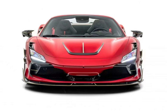 Peças para automóveis para Ferrari F8 Kit de corpo de fibra de carbono F8 Upgrade MSY estilo Frente pá difusor spoiler lateral saia Kit de corpo
