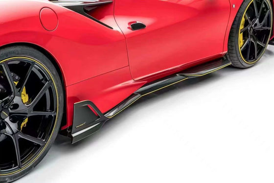 Peças para automóveis para Ferrari F8 Kit de corpo de fibra de carbono F8 Upgrade MSY estilo Frente pá difusor spoiler lateral saia Kit de corpo