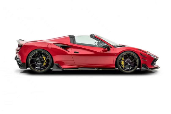 Peças para automóveis para Ferrari F8 Kit de corpo de fibra de carbono F8 Upgrade MSY estilo Frente pá difusor spoiler lateral saia Kit de corpo