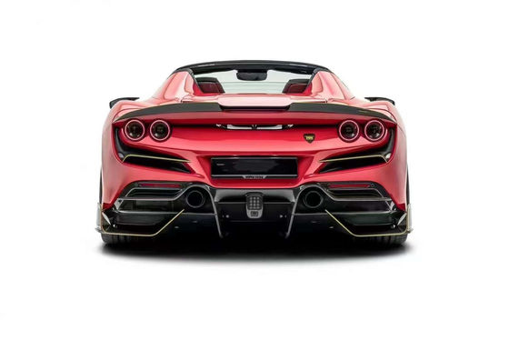 Peças para automóveis para Ferrari F8 Kit de corpo de fibra de carbono F8 Upgrade MSY estilo Frente pá difusor spoiler lateral saia Kit de corpo