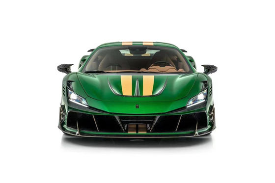 Para a Ferrari F8 Fibra de Carbono Kit F8 Upgrades estilo MSY Frente e traseiro Bumper Spoiler Hood Kit do corpo