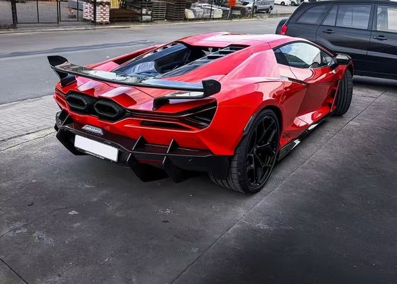 Revuelto Lamborghini Body Kit DMC Estilo Ala de Spoiler de Fibra de Carbono Vermelha