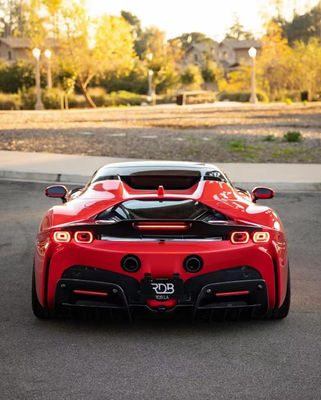Para Ferrari SF90 Kit de corpo de fibra de carbono SF90 Upgrade RYFT estilo Jump Down Front Lip Diffuser Spoiler Body Kit