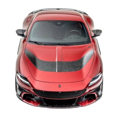Para a Ferrari Roma Kit de corpo de fibra de carbono Roma Upgrades MSY estilo Frente e traseiro tampão spoiler Hood Kit de corpo