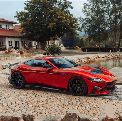 Para a Ferrari Roma Kit de corpo de fibra de carbono Roma Upgrades MSY estilo Frente e traseiro tampão spoiler Hood Kit de corpo
