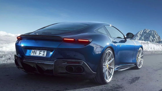 Para a Ferrari Roma Kit de Corpo de Fibra de Carbono Roma Upgrades Novit Style Fibra de Carbono Fronteiro Difusor de Lábio Spoiler Lado Saiba Kit de Corpo