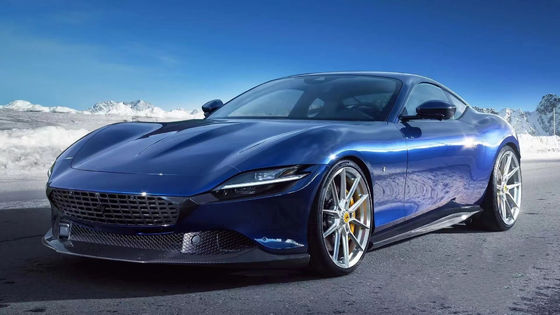 Para a Ferrari Roma Kit de Corpo de Fibra de Carbono Roma Upgrades Novit Style Fibra de Carbono Fronteiro Difusor de Lábio Spoiler Lado Saiba Kit de Corpo