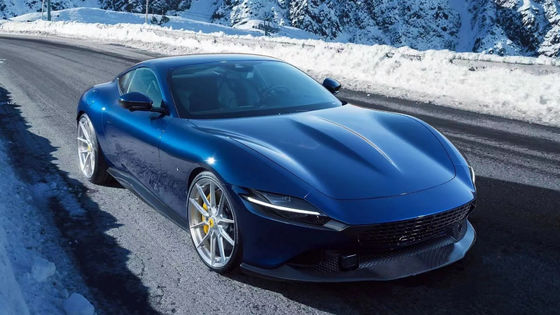 Para a Ferrari Roma Kit de Corpo de Fibra de Carbono Roma Upgrades Novit Style Fibra de Carbono Fronteiro Difusor de Lábio Spoiler Lado Saiba Kit de Corpo