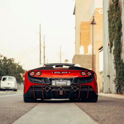 240 X 80 X 50 mm Ferrari Body Kit KEYV Estilo Frente Splitter Diffuser Fibra de Carbono