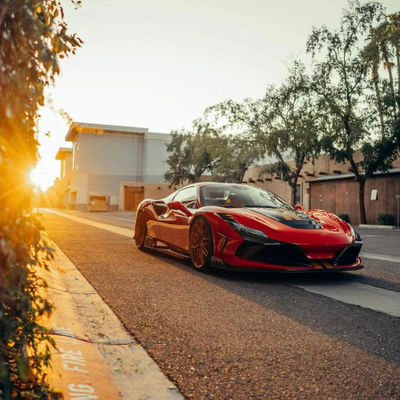 240 X 80 X 50 mm Ferrari Body Kit KEYV Estilo Frente Splitter Diffuser Fibra de Carbono