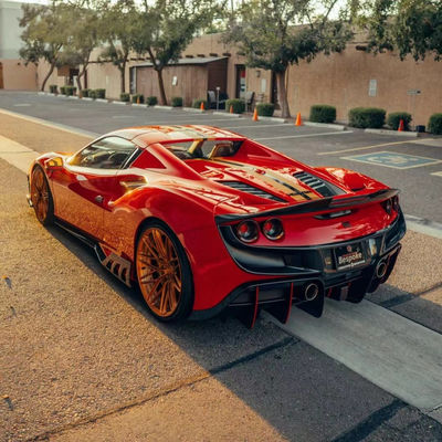 240 X 80 X 50 mm Ferrari Body Kit KEYV Estilo Frente Splitter Diffuser Fibra de Carbono