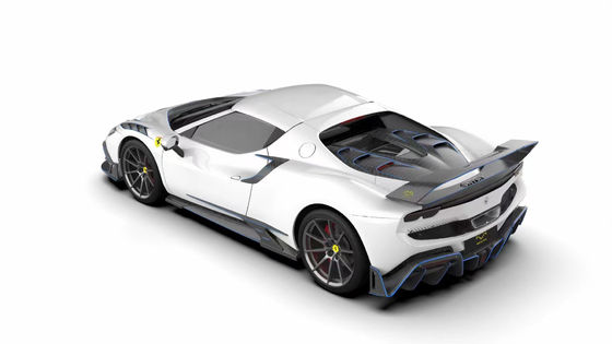 296GTB Ferrari Kit Carro Corpo 2021 Fibra de Carbono Seca Front Lip Car Front Bumper Diffuser