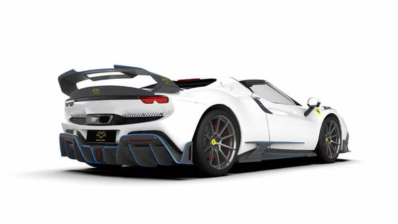 296GTB Ferrari Kit Carro Corpo 2021 Fibra de Carbono Seca Front Lip Car Front Bumper Diffuser