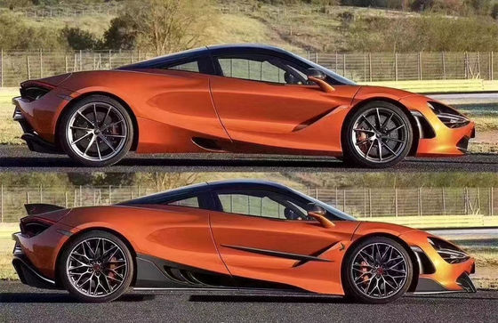 Kit de corpo de fibra de carbono de fibra de carbono para McLaren 720S 720 Upgraded TOPCAR estilo Frente pá traseira difusor Spoiler Cover