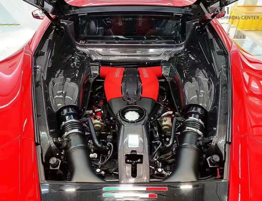 488 Ferrari Body Kit Escudo de motor de fibra de carbono seca OEM Cap de óleo de fibra de carbono
