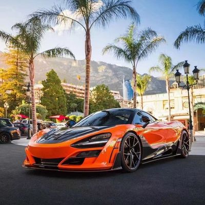 Fibra de carbono seca para McLaren 720s Kit de corpo de fibra de carbono 720s Atualizado estilo MSY Frente e traseiro tampão spoiler Hood