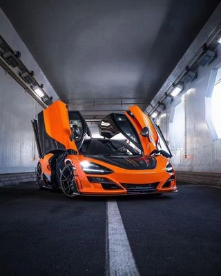 Fibra de carbono seca para McLaren 720s Kit de corpo de fibra de carbono 720s Atualizado estilo MSY Frente e traseiro tampão spoiler Hood