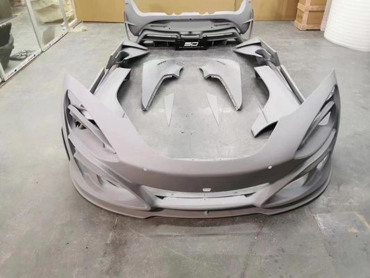 Fibra de carbono seca para McLaren 720s Kit de corpo de fibra de carbono 720s Atualizado estilo MSY Frente e traseiro tampão spoiler Hood