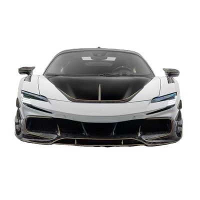 SF90 Ferrari Body Kit MSY Estilo Fibra de Carbono traseiro parachoque spoiler lábio saia lateral
