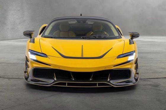 SF90 Ferrari Body Kit MSY Estilo Fibra de Carbono traseiro parachoque spoiler lábio saia lateral