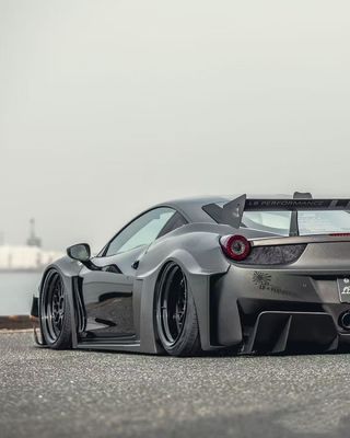 458 Ferrari Body Kit LB Style Para-choque dianteiro e traseiro 2011 - 2014 Spoiler de capô para carro