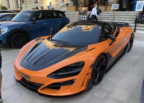 Para McLaren 720s Kit de corpo de fibra de carbono seco 720s Kit atualizado de fibra de carbono estilo MSY Frente e traseiro Spoiler de pára-choque Widebody