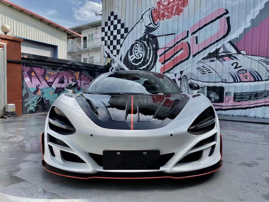 Para McLaren 720s Kit de corpo de fibra de carbono seco 720s Kit atualizado de fibra de carbono estilo MSY Frente e traseiro Spoiler de pára-choque Widebody