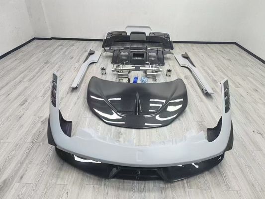 Ferrari 458 Body Kit SP Style Fibra de carbono Frente e traseiro Bumper Spoiler Hood 2010-2014
