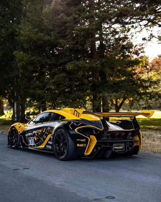 Para McLaren P1 Body Kit P1 Upgraded GTR Style Frente e traseiro Bumper Spoilers Carbon Fiber Body Kit