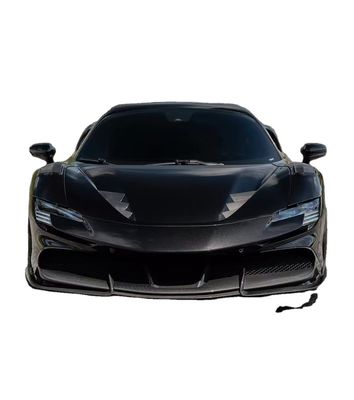 SF90 Ferrari Fibra de Carbono Kit 1016 Estilo Front Lip Air Intake Preto Spoiler Fender