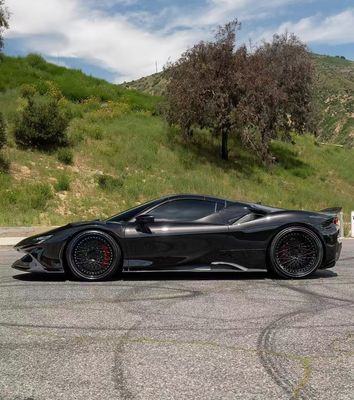 SF90 Ferrari Fibra de Carbono Kit 1016 Estilo Front Lip Air Intake Preto Spoiler Fender