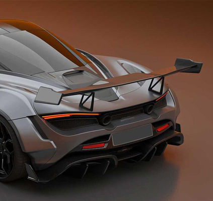 Fibra de carbono seca para McLaren 720s Spoiler de fibra de carbono 720s Ala de spoiler de fibra de carbono em estilo PD