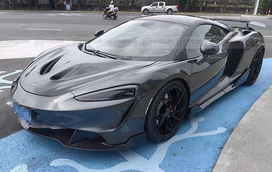 Plástico preto McLaren GT Body Kit Bumper Spoiler Sombra lateral