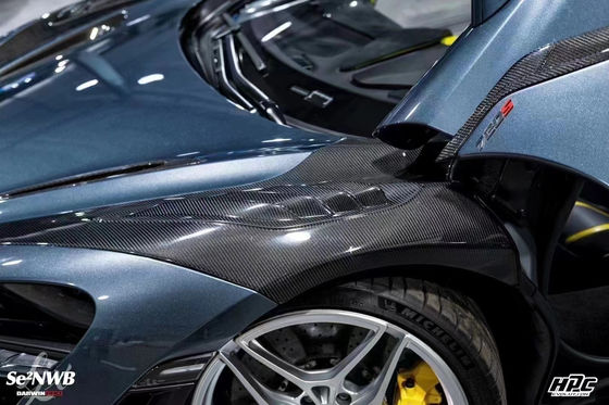 720s Mclaren Body Kit Blacksail estilo Front Bumper Spoiler Lip Hood Fender