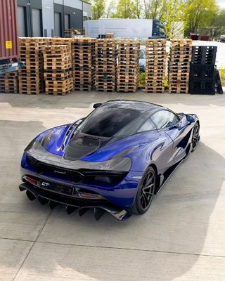 Blue 720s Wide Body Kit McLaren Fibra de Carbono Difusor de Lábios Frontais