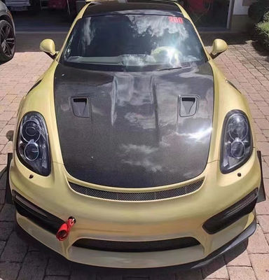 Produtos de fibra de carbono para Porsche 981 Boxster Carbon Fiber Hood 981 Carbon Fiber Engine Hatch Cover 2013-2015