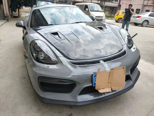 Produtos de fibra de carbono para Porsche 981 Boxster Carbon Fiber Hood 981 Carbon Fiber Engine Hatch Cover 2013-2015