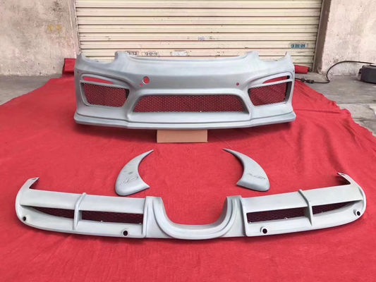 Produtos de plástico PU para Porsche Boxster 981 Kit de carroceria Boxster 981 GT4 atualizado Spoilers de pára-choque dianteiro e traseiro