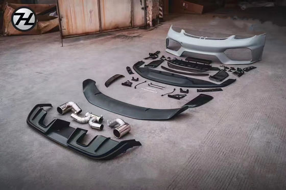 Material de plástico PP 718 Boxster Body Kit 718 GT4 estilo atualizado Frente e traseiro pára-choques Spoiler