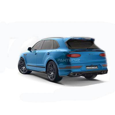 Auto Blue Bentley Bentayga Body Kit Widebody Fibra de Carbono Frente Lips Diffuser Wing Hood