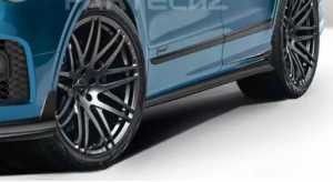 Auto Blue Bentley Bentayga Body Kit Widebody Fibra de Carbono Frente Lips Diffuser Wing Hood