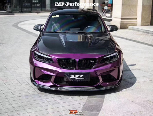 Capuz de fibra de carbono estilo IMP para BMW M2 Série 2 F22 F87 Cobertura de motor de fibra de carbono Cobertura de escotilha do motor