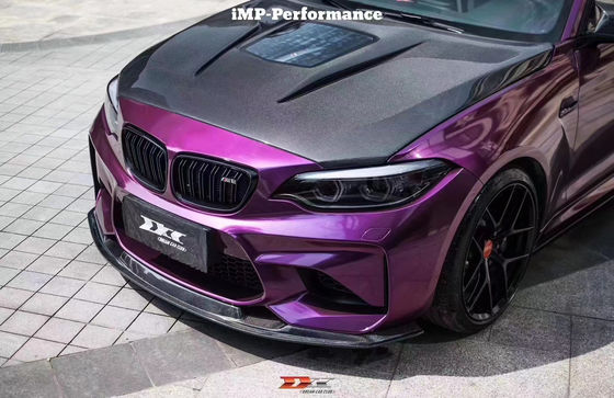 Capuz de fibra de carbono estilo IMP para BMW M2 Série 2 F22 F87 Cobertura de motor de fibra de carbono Cobertura de escotilha do motor