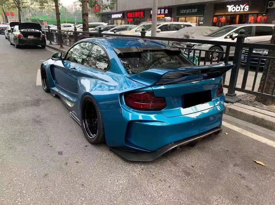 Para BMW F22 F87 2 Série M2 Body Kit M2 M235 Upgrade IMP Estilo Frente e traseiro Bumper Spoiler Wide Bodyki