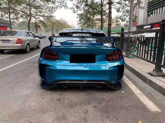 Para BMW F22 F87 2 Série M2 Body Kit M2 M235 Upgrade IMP Estilo Frente e traseiro Bumper Spoiler Wide Bodyki