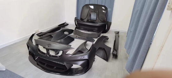 Para BMW F22 F87 2 Série M2 Body Kit M2 M235 Upgrade IMP Estilo Frente e traseiro Bumper Spoiler Wide Bodyki