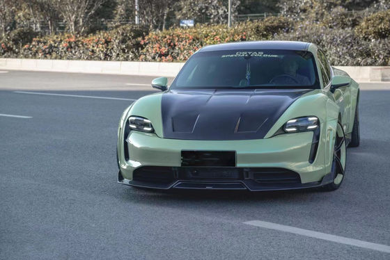 Novo Produto para Porsche Taycan Kit de Corpo de Fibra de Carbono Taycan Wide Bodyki Frente Pavilhão Lado Saica Spoiler Diffuser