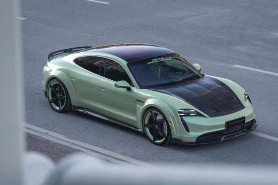 Novo Produto para Porsche Taycan Kit de Corpo de Fibra de Carbono Taycan Wide Bodyki Frente Pavilhão Lado Saica Spoiler Diffuser