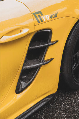 Novo produto para o Porsche Cayman Fibra de Carbono Tuyere 718 Boxster Fibra de Carbono Entrada de ar lateral